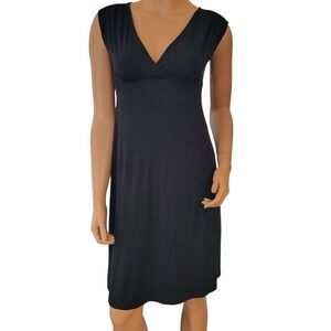 GAP Black Dress Womens XS Babydoll Goth V Neck Y2K Classic‎